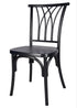 Chivari Matte Black ToughResin™ Willow Chair CWRB-ZG-T