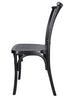 Chivari Matte Black ToughResin™ Willow Chair CWRB-ZG-T