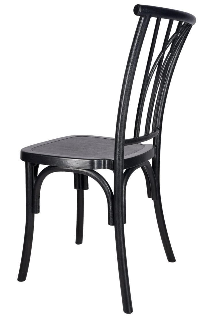 Chivari Matte Black ToughResin™ Willow Chair CWRB-ZG-T