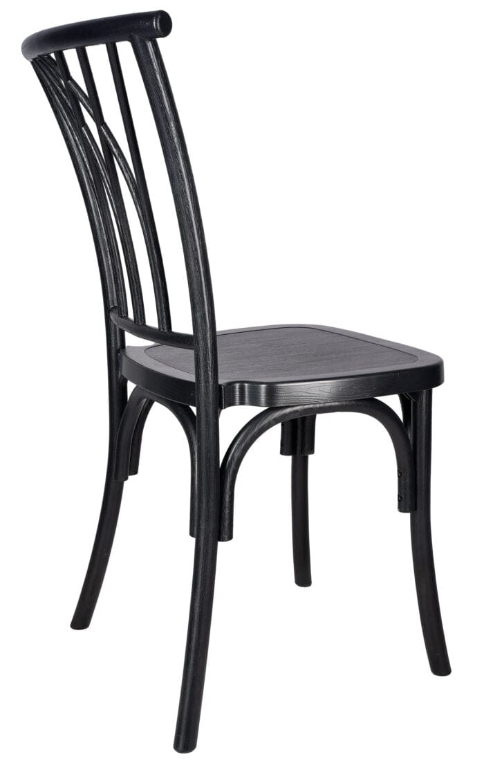 Chivari Matte Black ToughResin™ Willow Chair CWRB-ZG-T