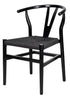 Chivari Black Wood Wishbone Chair with Black Rope Seat CWHWBB-ZG-T