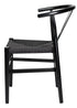 Chivari Black Wood Wishbone Chair with Black Rope Seat CWHWBB-ZG-T