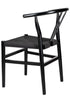 Chivari Black Wood Wishbone Chair with Black Rope Seat CWHWBB-ZG-T