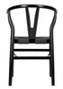 Chivari Black Wood Wishbone Chair with Black Rope Seat CWHWBB-ZG-T