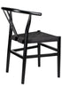 Chivari Black Wood Wishbone Chair with Black Rope Seat CWHWBB-ZG-T