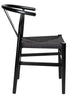 Chivari Black Wood Wishbone Chair with Black Rope Seat CWHWBB-ZG-T