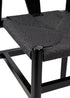 Chivari Black Wood Wishbone Chair with Black Rope Seat CWHWBB-ZG-T