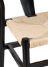 Chivari Black Wood Wishbone Chair with Natural Rope Seat CWHWBN-ZG-T