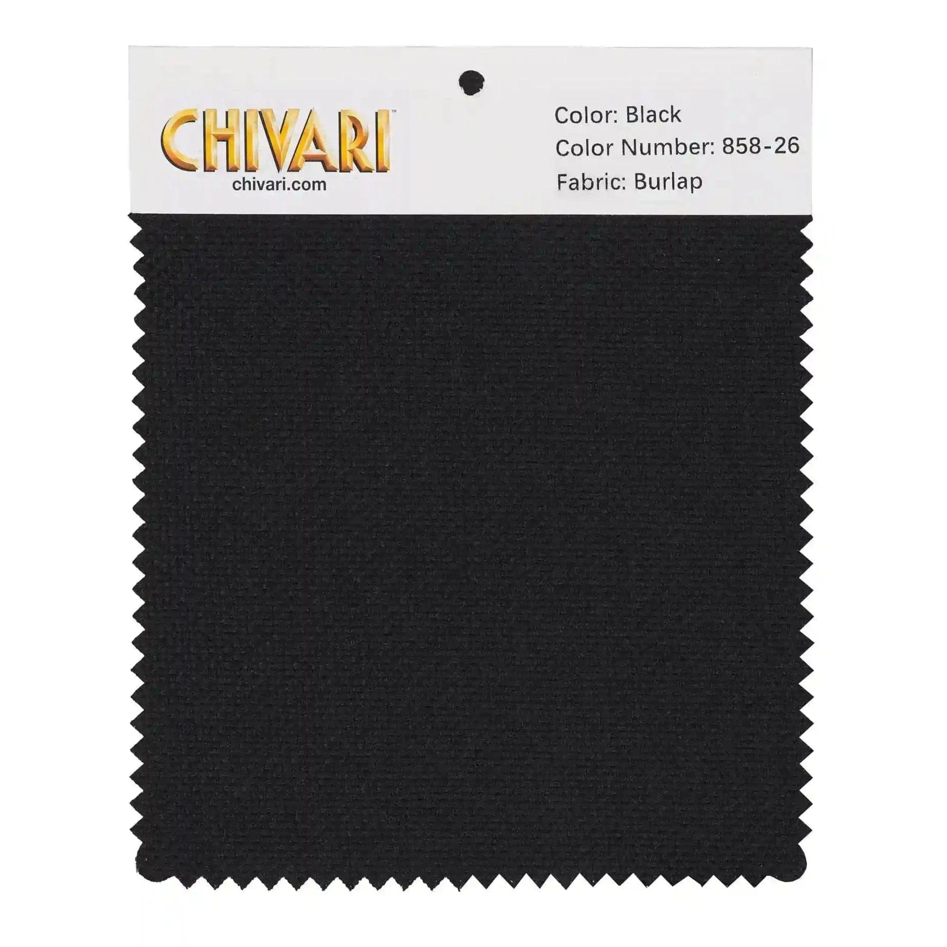 Chivari World’s Best Cushion Fabric Swatch – Black SW-B-B-A