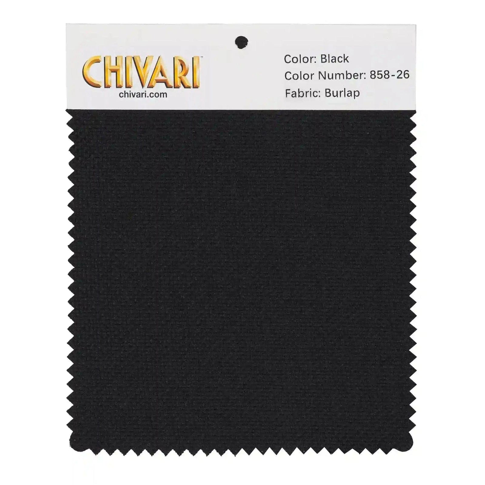 Chivari World’s Best Cushion Fabric Swatch – Black SW-B-B-A