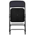 Chivari Black Metal Folding Chair with Black Vinyl Cushion CFMVBB1-CX-T