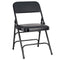 Chivari Black Metal Folding Chair with Black Vinyl Cushion CFMVBB1-CX-T