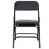 Chivari Black Metal Folding Chair with Black Vinyl Cushion CFMVBB1-CX-T