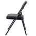 Chivari Black Metal Folding Chair with Black Vinyl Cushion CFMVBB1-CX-T