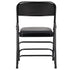 Chivari Black Metal Folding Chair with Black Vinyl Cushion CFMVBB1-CX-T