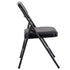 Chivari Black Metal Folding Chair with Black Vinyl Cushion CFMVBB1-CX-T