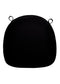 Chivari Black Fabric  2" Thick Cross Back Cushion CUSHXSTRAP-BLK-AX-T