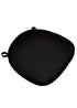 Chivari Black Fabric  2" Thick Cross Back Cushion CUSHXSTRAP-BLK-AX-T