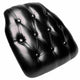 Chivari Black 1.75" Thick Vinyl Tufted Panel Chiavari Chair Cushion CUSHPANVINTUFTBLA-AX-T