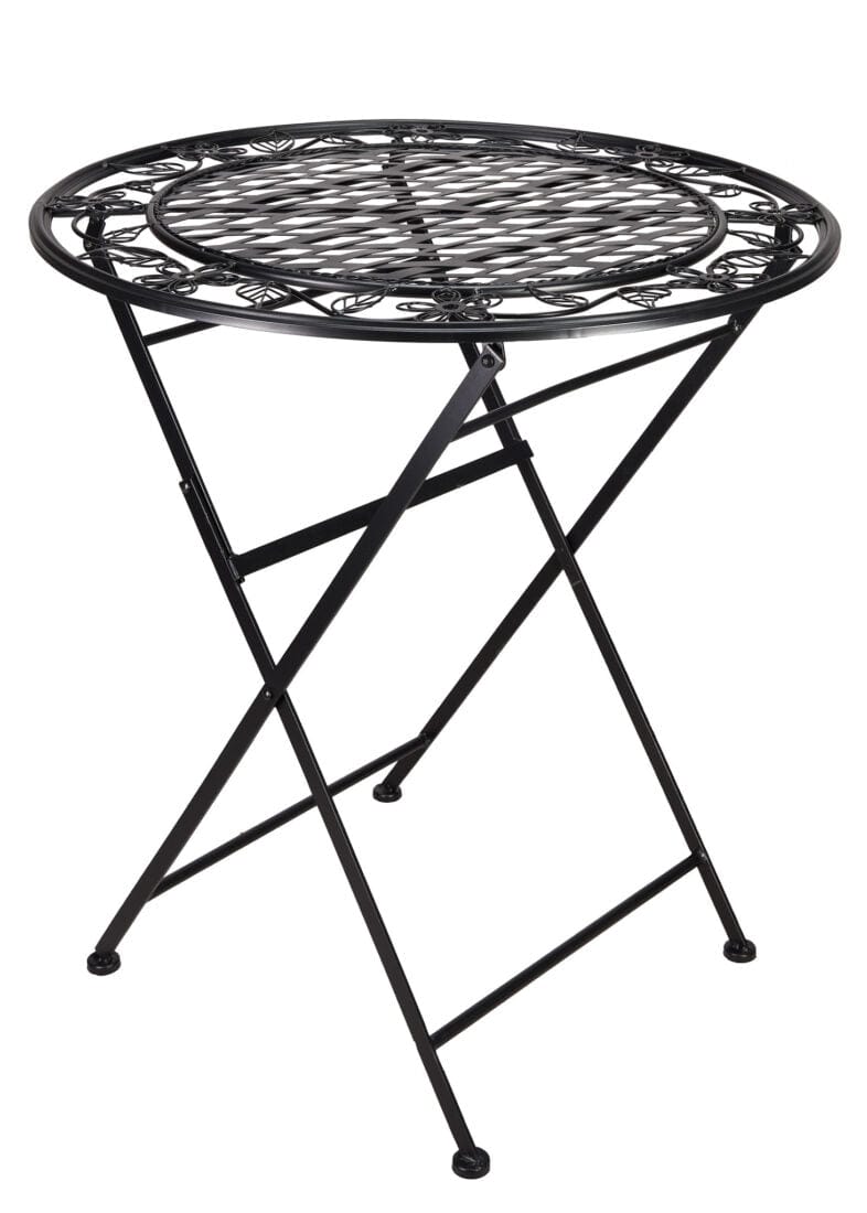 Chivari 28" Rustic Matte Black Barcelona Bistro Table TBBMB-AX-T