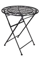 Chivari 28" Rustic Matte Black Barcelona Bistro Table TBBMB-AX-T