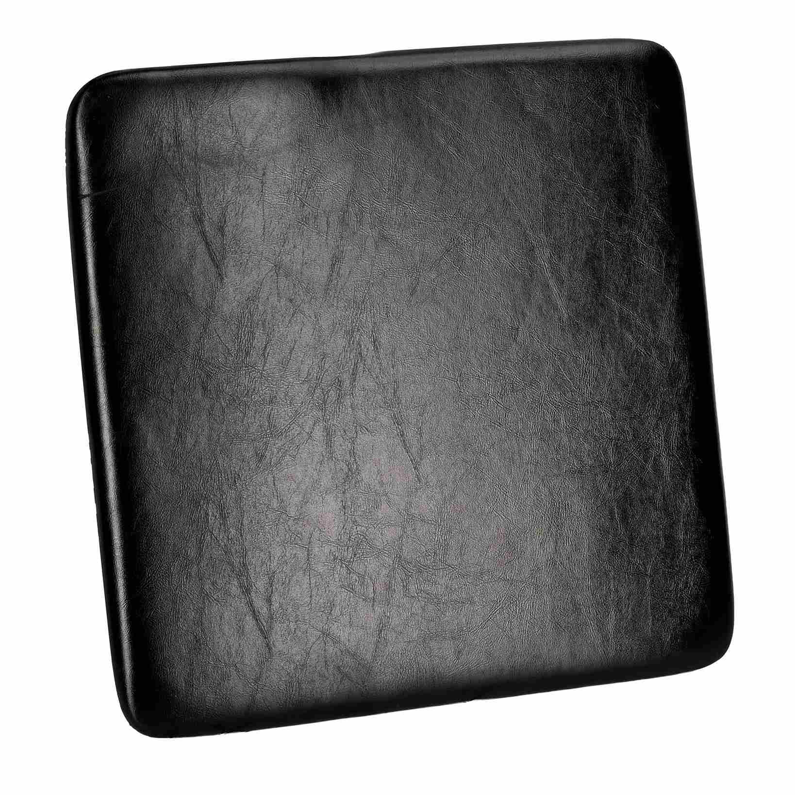 Chivari Black 1.75" Vinyl Panel Cushion with SlipNot™ Technology for Clear Folding Chair CUSHPANVIN-FLD-BLK-AX