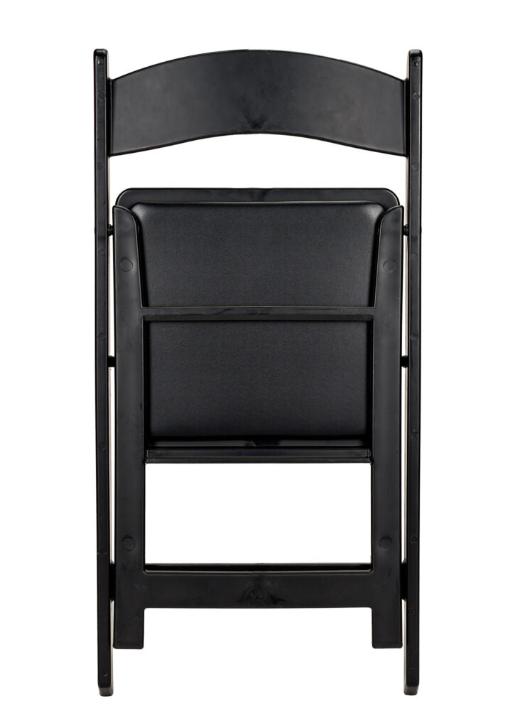 Black with Black Vinyl Cushion Resin Steel Skeleton™ Folding Chair