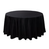 Chivari 5-Pack Black Round Polyester Tablecloth 190gsm 120" SX-TABLPOLY-120IN-BLK-5