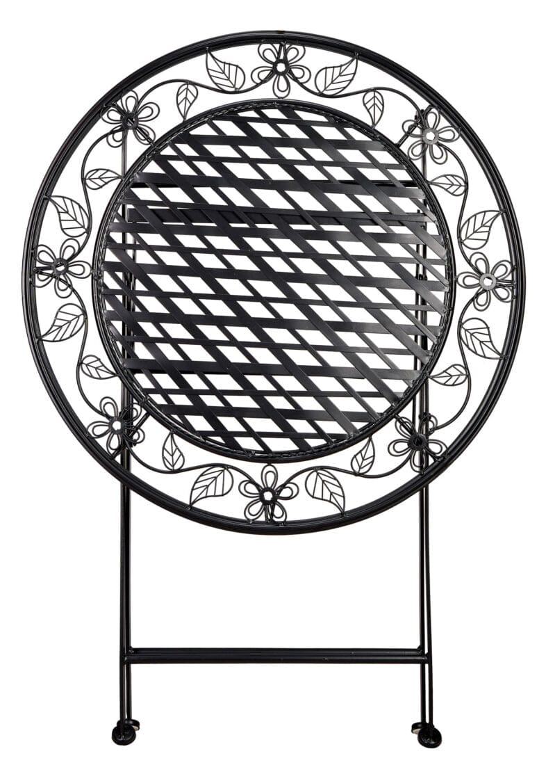 Chivari 28" Rustic Matte Black Barcelona Bistro Table TBBMB-AX-T