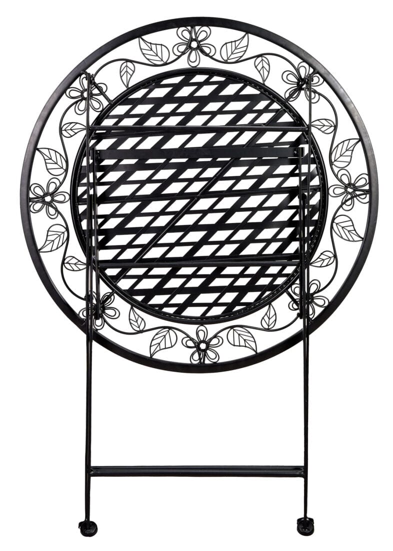 Chivari 28" Rustic Matte Black Barcelona Bistro Table TBBMB-AX-T