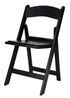 Black with Black Vinyl Cushion Resin Steel Skeleton™ Folding Chair