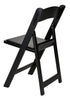 Black with Black Vinyl Cushion Resin Steel Skeleton™ Folding Chair