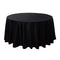 Chivari 5-Pack Black Round Polyester Tablecloth 190gsm 120" SX-TABLPOLY-120IN-BLK-5