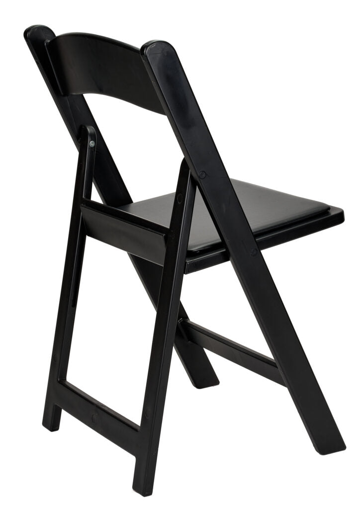 Black with Black Vinyl Cushion Resin Steel Skeleton™ Folding Chair