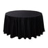 Chivari 5-Pack Black Round Polyester Tablecloth 190gsm 120" SX-TABLPOLY-120IN-BLK-5