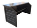 Chivari 7' Black Portable Folding Bar with HPL Top and Durable Rubber Edge BAR-FOLD-84KT-BLK-AX-T