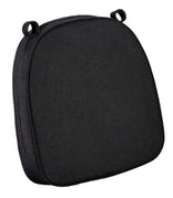 Black with Black Piping 2.5" Thick Chair Cushion - World's Best Cushions