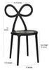 Chivari Black Resin Bow Chair with Round Seat CBORB-ZG