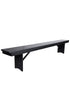 Chivari Black 8 Foot (96″ x 12″) Rectangle Farmhouse Table Bench TFARM-BENCH-9612-BLACK-AX-T