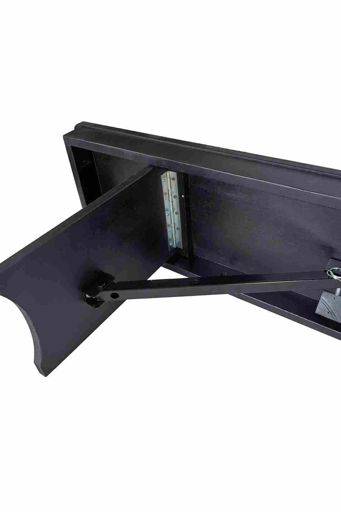 Chivari Black 8 Foot (96″ x 12″) Rectangle Farmhouse Table Bench TFARM-BENCH-9612-BLACK-AX-T
