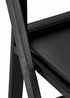 Black WoodGrain™ Resin Folding Chair with Black Vinyl Seat