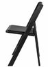 Black WoodGrain™ Resin Folding Chair with Black Vinyl Seat