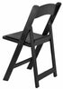 Black WoodGrain™ Resin Folding Chair with Black Vinyl Seat