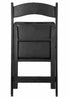 Black WoodGrain™ Resin Folding Chair with Black Vinyl Seat