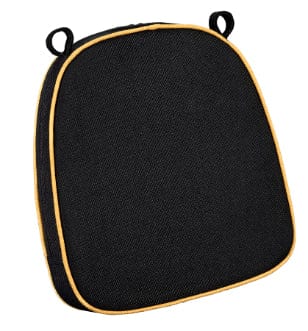 Chivari Black with Gold Piping 2.5" Thick Chair Cushion - World's Best Cushions CUSHBST-BG-AX-T
