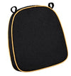 Chivari Black with Gold Piping 2.5" Thick Chair Cushion - World's Best Cushions CUSHBST-BG-AX-T