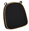 Chivari Black with Gold Piping 2.5" Thick Chair Cushion - World's Best Cushions CUSHBST-BG-AX-T