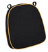 Chivari Black with Gold Piping 2.5" Thick Chair Cushion - World's Best Cushions CUSHBST-BG-AX-T