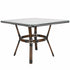 Toulouse 48" x 36"  Glass Top Black and White French Bistro Table TBTP4836BLA-KT-AX-T