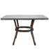 Toulouse 48" x 36"  Glass Top Black and White French Bistro Table TBTP4836BLA-KT-AX-T